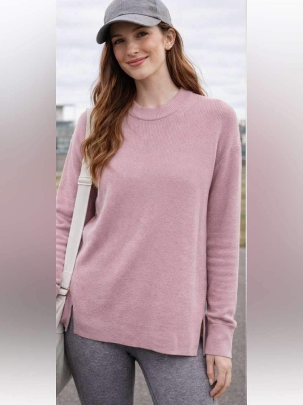 lululemon athletica Crewneck Rib Merino Sweater in Blush Pink 4